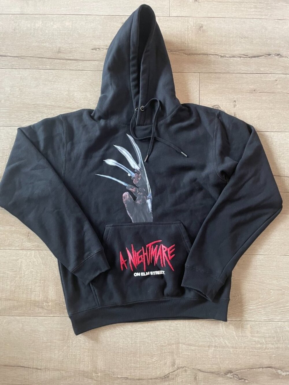 A Nightmare On Elm Street X Shoe Palace Hoodie Mens M Black Freddy Glove Graphic